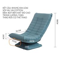 Ghế Sofa Lười Gấp Gọn, Thư Giãn - Be