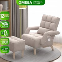 Ghế Sofa Lười Thư Giãn Đa Năng Kèm Đôn Để Chân Omega M103 Cho Bà Bầu, Có Thể Điều Chỉnh Độ Nghiêng, Sang Trọng, Hiện Đại