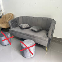 Ghế sofa sò 1m70 bọc vải nhung - sofa đặt phòng khách, decor spa, tiệm nail siêu sang - màu tuân theo yêu cầu