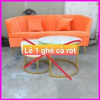 Ghế sofa sò 1m70 bọc vải nhung - sofa đặt phòng khách, decor spa, tiệm nail siêu sang - màu tuân theo yêu cầu