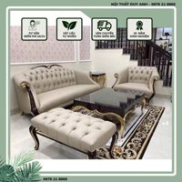 GHẾ SOFA TÂN CỔ ĐIỂN CAO CẤP 2m2-2m4 - Ghế sofa bọc da cao cấp