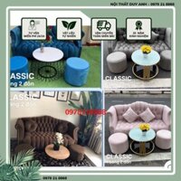 Ghế sofa tân cổ điển cho phòng khách nhỏ, phòng trà, phòng chờ, ghế nail