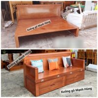 Ghế sofa thông minh - giường gấp gọn gỗ sồi, ghế giường 2 in 1
