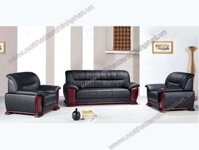 GHẾ SOFA VĂN PHÒNG SF01 DA CÔNG NGHIỆP ĐEN