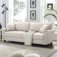 Ghế sofa văng 2m Iceola màu trắng kem giá rẻ - 120x80cm - Bố - vàng