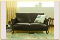 Ghế sofa văng da cỡ nhỏ mini chân cao Softop-1654