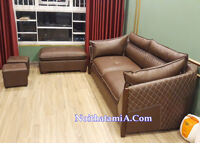 Ghế sofa văng da đẹp kiểu dáng mới SFD212