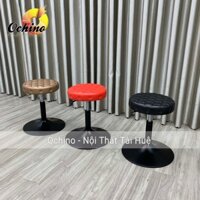 Ghê Spa Chân Xoay Đen Mẫu Tổ Ong Nâng Hạ 39-54cm Xoay 360 độ tiện Lợi Dày Dặn (Hàng Sẵn)