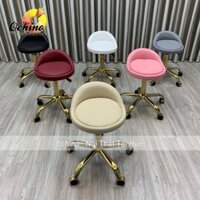 Ghế Spa Phun Săm Mẫu Tựa Thấp Chân Bánh Xe Vàng Nhện (Hàng Sẵn)