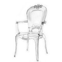 Ghế sự kiện trong suốt, ghế cafe, ghế trang điểm, ghế nhựa nhập khẩu phong cách Châu Âu TM263 có tay