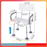 Ghế tắm cho bệnh nhân, bà bầu, người già có tựa lưng, tay vịn, tựa lưng Oromi cao cấp