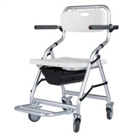 Ghế tắm cho người khuyết tật xe lăn + toilet có tay vịn