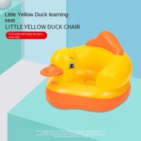 Ghế Tập Ngồi Bơm Hơi Bằng PVC Hình Vịt Vàng Hoạt Hình Cho Bé