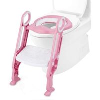 Ghế tập ngồi bồn cầu có thang vịn cho bé, Bệ thu nhỏ bồn cầu cao cấp gấp gọn tiện lợi(TL)
