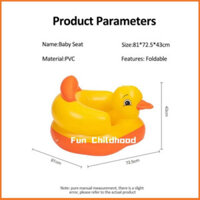 Ghế Tập Ngồi Hình Vịt dễ Thương  Cho Bé 4 tháng đến 2.5 tuổi, Ghế Phao