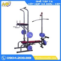 GHẾ TẬP TẠ ĐA NĂNG KẾT HỢP XÀ ĐƠN_XÀ KÉP { hàng chuẩn XuKi chưa bao gồm tạ và thanh đon }