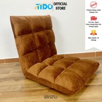 Ghế tatami, ghế lười bệt tựa lưng nệm - Có 5 cấp độ ngã lưng - Chính hãng TIDO - Nâu