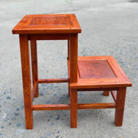 ghế thắp hương đôn bấc thang thắp hương gỗ hương cao 60 mặt vuông 30cm