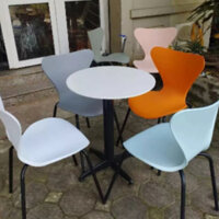 Ghế thiên nga nhựa đúc chân sắt sơn tĩnh điện