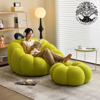 Ghế thư dãn Bubble Sofa Armchair nhập khẩu, ghế lười đọc sách  kèm đôn kê chân decor Roche Bobois
