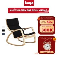 Ghế Thư Giãn Bập Bênh  BAYA VIKING-TOR Ghê Poang Tựa Lưng Thư Giãn Rocking Chair Khung Gỗ Bạch Dương Chắc Chắn Vỏ Bọc Đệm Ngồi Êm Ái Đi Kèm Dây Kéo Dễ Dàng Tháo Ra Thuận Tiện Khi Vệ Sinh