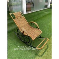 Ghế thư giãn đọc sách bập bênh, Ghế bập bênh mây nhựa cao cấp giá rẻ