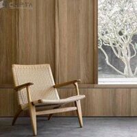 Ghế thư giãn đọc sách khung gỗ Ash nệm mây đan Ghế ngồi tiếp khách nhập khẩu cao cấp CH25 Nội thất CAPTA The Woven Lounge Chair HCM