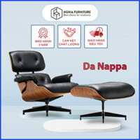Ghế thư giãn Eames Lounge &amp; Ottoman - Biểu tượng ghế đọc sách cao cấp vượt thời gian - Da Nappa