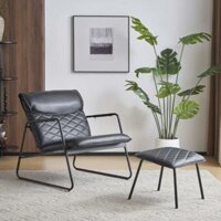 Ghế thư giãn ghế cafe chân sắt kèm gác chân nệm PV-CS08HLM