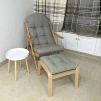 Ghế thư giãn gỗ sồi Beanbag - Bộ xám