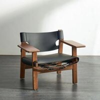 Ghế thư giãn gỗ sồi Mỹ da yên ngựa wingsfurrni chalet chair – SP9479