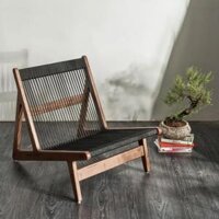 Ghế thư giãn gỗ sồi Mỹ dây thun hàng xuất khẩu cao cấp -SP9499