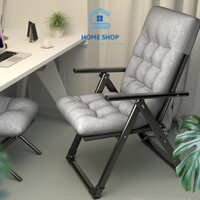 Ghế thư giãn kèm gác chân, ngả lưng đọc sách xem tivi tặng đệm ghế gác chân cao cấp, tiện lợi Home Shop