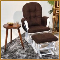 Ghế Thư Giản : Màu Trắng + Nệm Nâu Coffee - 0174