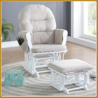 Ghế Thư Giản : Màu Trắng + Nệm Kem - 0182