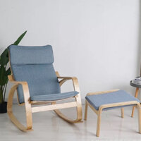 Ghế Thư Giãn Poang Nguyên Bộ Gồm Đôn - Poang Rocking Chair Ikea