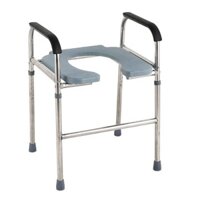 Ghế Toilet Cho Bà Bầu Bằng Thép Không Gỉ Dày, Ghế Toilet Cho Người Già, Người Tàn Tật, Giá Bồn Cầu Di Động