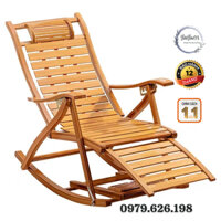 Ghế tre bập bênh có massage chân đa năng giá rẻ - Ghế ngả lưng thư giãn có thể gấp gọn YinYin98 Shop