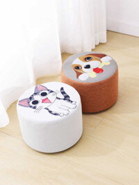 Ghế trẻ em thời trang Ghế nhỏ Ghế sofa tròn sáng tạo Ghế vải thay đổi giày bằng gỗ cứng Ghế thấp Ghế n