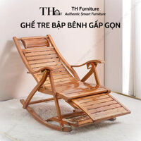 Ghế Tre Thư Giãn Bập Bênh Gấp Gọn, Ghế Xếp Đa Năng Cao Cấp Chất Liệu Tre Già Tự Nhiên, Ghế Tre Ban Công Có Massage Chân.