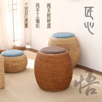 Ghế Tròn Bằng Mây, Ghế Dài Bằng Gỗ Nguyên Khối, Ghế Ngồi Gia Dụng, Giày Thay, Ghế Nhỏ, Ghế Trống Sáng Tạo, Ghế Ngồi Phòn