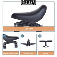 Ghế trước xe đạp LZEEM, Ghế ngồi xe đạp xốp PU bằng thép Carbon gắn phía trước, Ghế ngồi trẻ em mềm mại an toàn có thể tháo rời