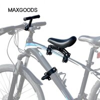 Ghế trước xe đạp MAXGOODS, Ghế ngồi xe đạp xốp PU bằng thép Carbon có thể tháo rời, Ghế ngồi trẻ em mềm mại gắn phía trước an toàn