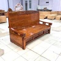 Ghế trường kỷ kéo thành giường gỗ Xoan Đào - 1m4x2m