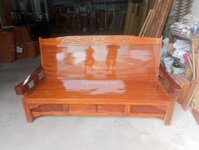 Ghế Trường Kỷ kéo thành giường gỗ Xoan Đào