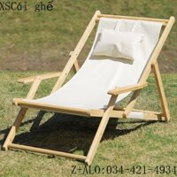 Ghế Tựa Có Thể Gập Lại Ban Công Ghế Nghỉ Trưa Thư Giãn Gia Đình Ghế Bãi Biển Ghế Cắm Trại Vải Bạt Ngoài Trời Có Thể Nằm