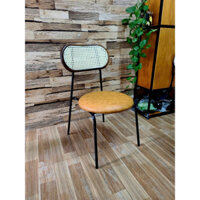 Ghế tựa lưng gỗ đan mây 03 ( ghế henry đan mây)