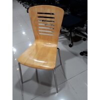 Ghế Tựa Lưng Mặt Gỗ Uốn Chân Inox - Việt Nhất