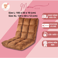 Ghế Tựa Lưng Ngồi Bệt, Ghế Lười Tatami - Nỉ Nhung, Mềm Mịn, Ghế Bệt Tựa Lưng Cho Cảm Giác Ngồi Thoải Mái - MIMIU BEAR