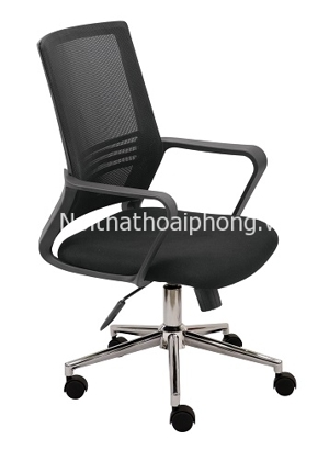 Ghế văn phòng chân xoay màu đen M1051-01